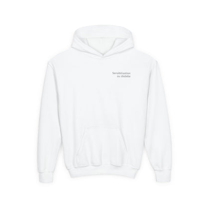 The Diabuddies Store Diabetes Warrior, Retro Look French - Guerrière Youth Hoodie Diabetes Warrior, Retro Look French - Guerrière Youth Hoodie: Let your young one show off their strength and style with our "Diabète -Guerrière" Retro Look" French Youth Hoo