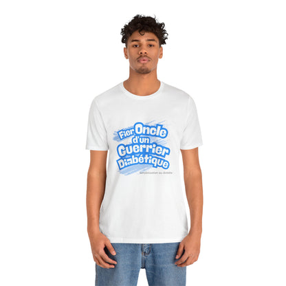 Proud Uncle of Diabetic Warrior (French/Nephew) - Unisex Tee The Diabuddies Store T-Shirts $22.50