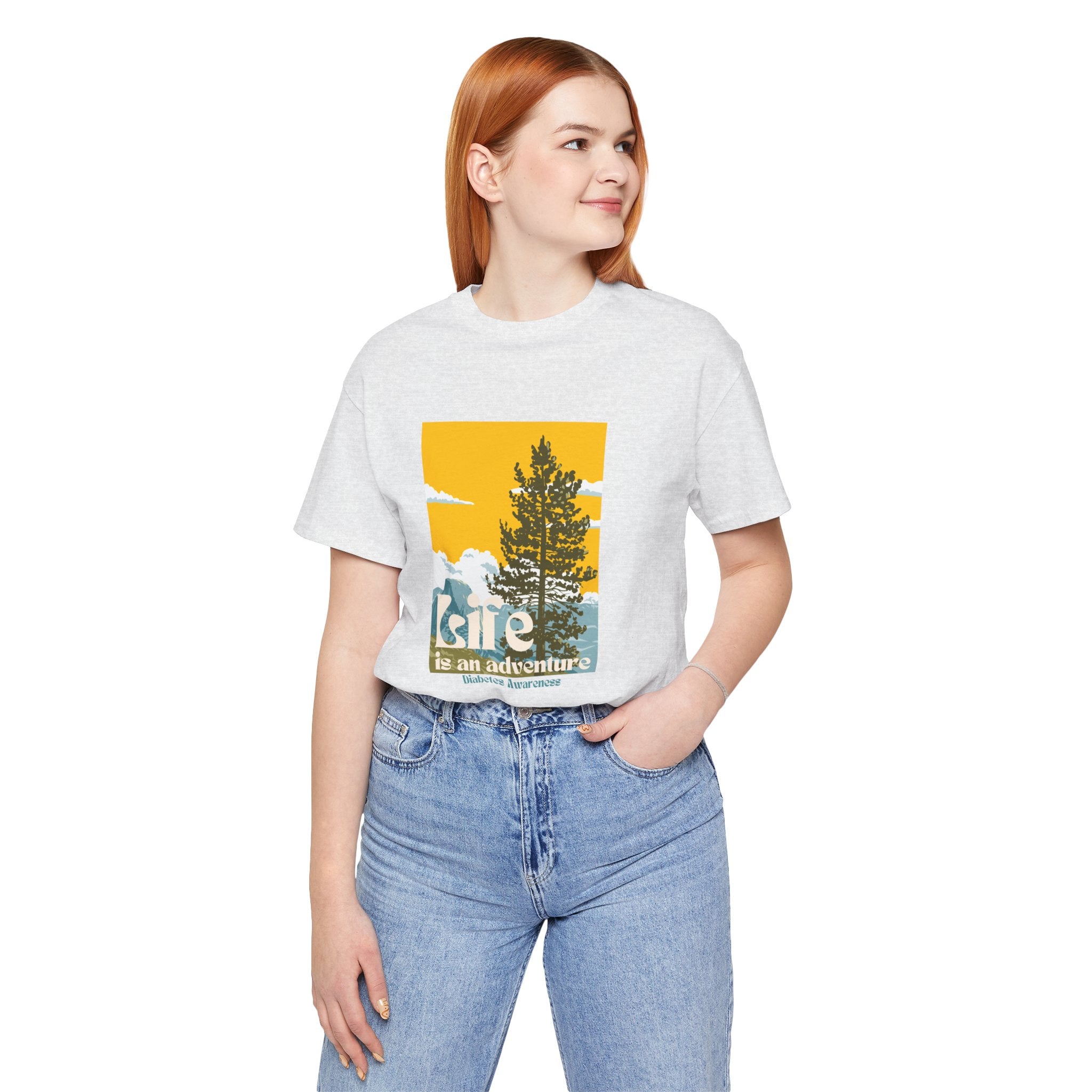 The Diabuddies Store Life is an Adventure, Nature - Unisex Tee Life is an Adventure, Nature - Unisex Tee: Embrace the call of the wild with our "Life is an adventure" Unisex Tee. This shirt is for anyone who finds their soul in the great outdoors, from mo