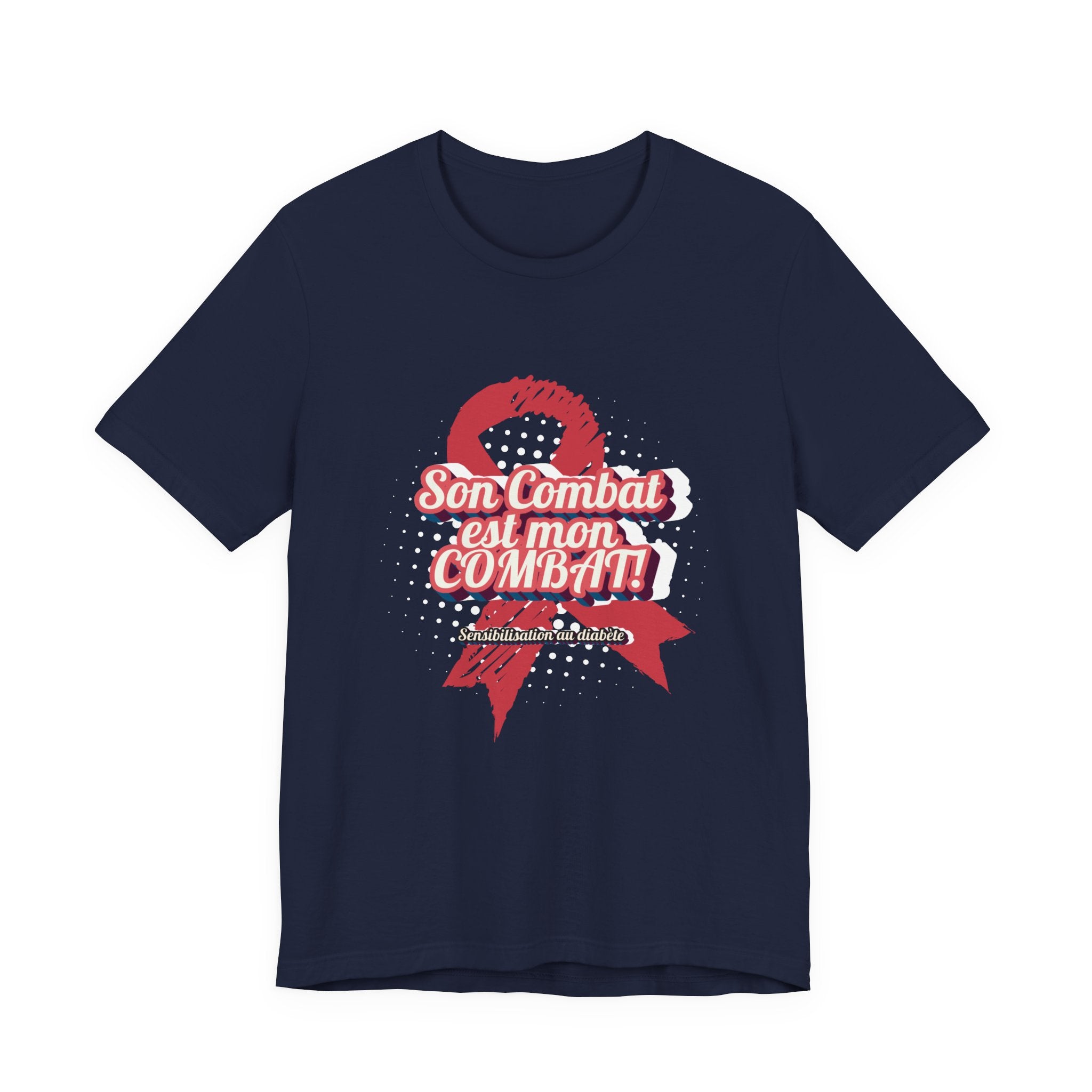 Her Fight is my Fight! (French in Pink) - Unisex Tee The Diabuddies Store T-Shirts $30.27
