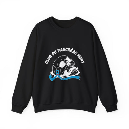 Skull & Blue Ribbon, Dead Pancreas Club (French) Sweatshirt The Diabuddies Store Sweatshirts $35.70