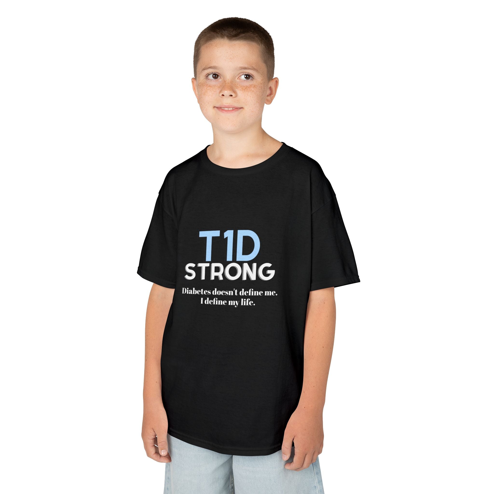 The Diabuddies Store T1D Strong (Diabetes) - Kids Tee T1D Strong (Diabetes) - Kids Tee: Wear your strength. This T1D Strong tee sends a powerful message: "Diabetes doesn't define me. I define my life." It's more than a shirt; it's a statement of resilienc