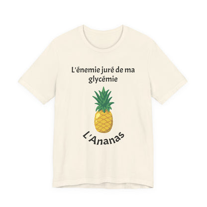 Blood Sugar's Arch Nemesis The Pineapple (French) Unisex Tee The Diabuddies Store T-Shirts $25.00