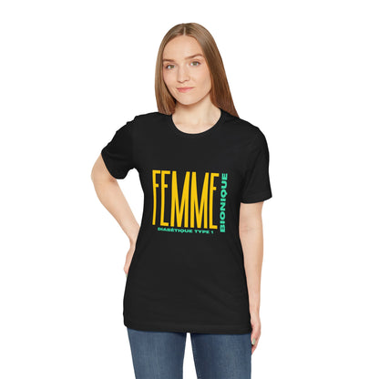 The Diabuddies Store Bionic Woman (French) - Unisex Tee Bionic Woman (French) - Unisex Tee: Unleash your inner Bionic strength! This Unisex Tee is a powerful statement of resilience, strength, and modern-day heroism for anyone living with Type 1 Diabetes.