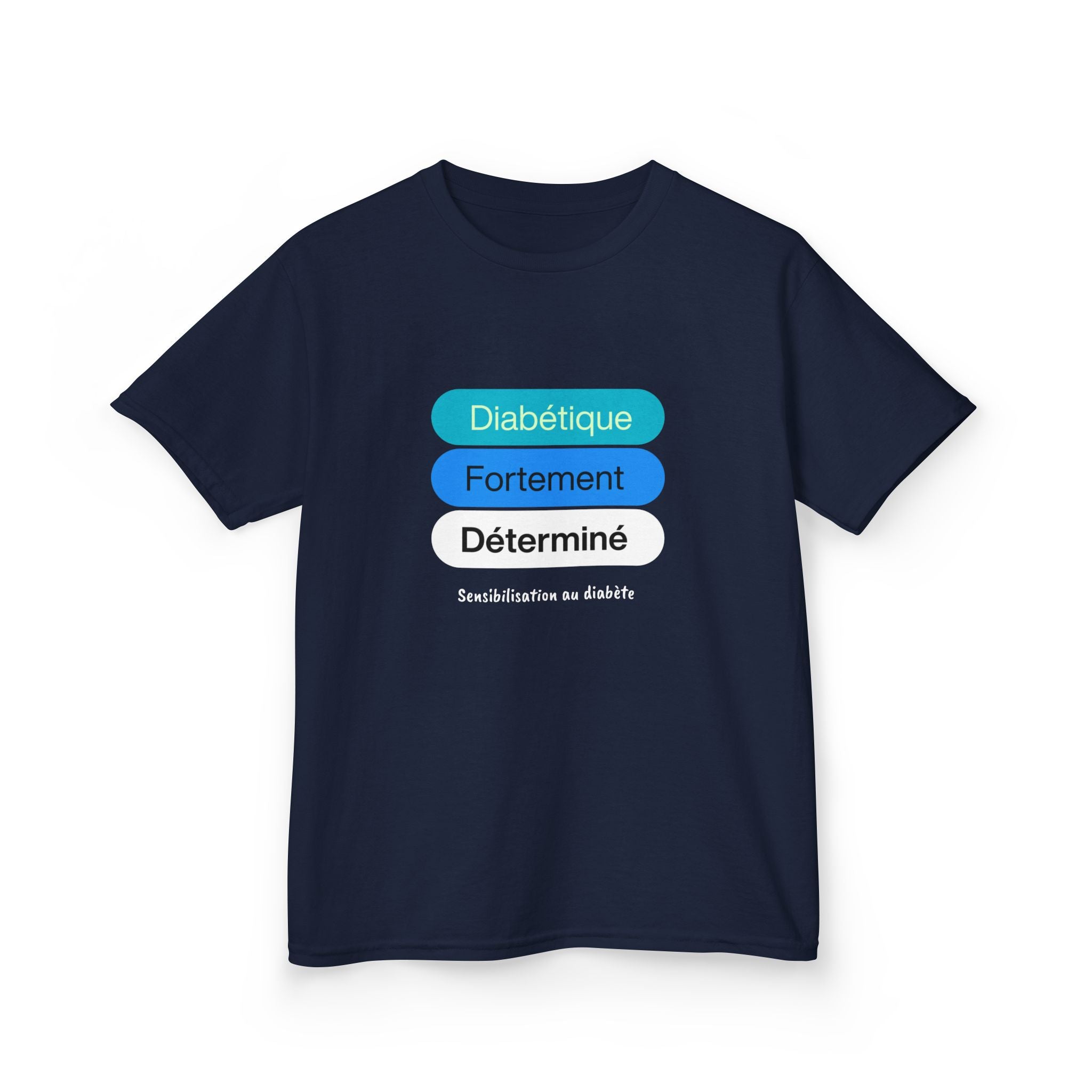 Strongly Determined Diabetic (French) - Kids Tee The Diabuddies Store T-Shirts $19.22