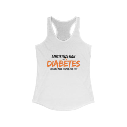 Stronger Together (French) - Racerback Tank The Diabuddies Store Tank Tops $19.96
