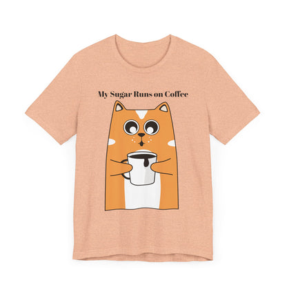 Sugar Runs on Coffee - Unisex Tee The Diabuddies Store T-Shirts $24.25