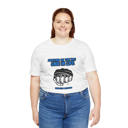 The Diabuddies Store Diabetes Awareness & UFC - Unisex Tee Diabetes Awareness & UFC - Unisex Tee: "Fighting on the Mat like in Life. Diabetic Warrior." Conquer every challenge with this powerful unisex tee. T-Shirts $30.27