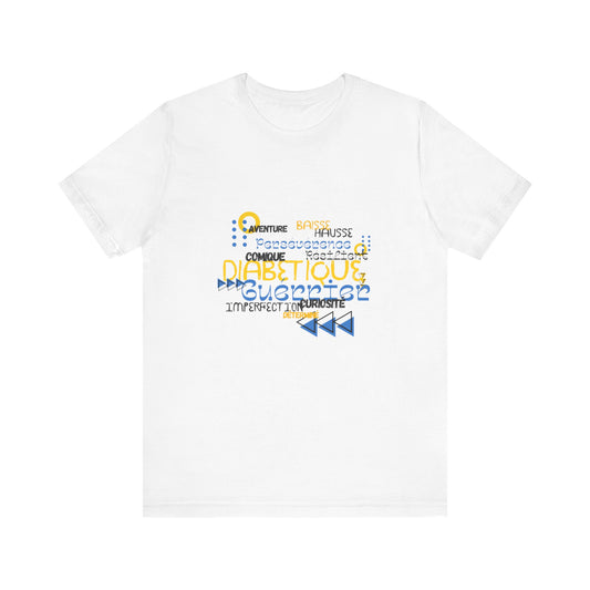 The Diabuddies Store Uplifted & Unleashed (French) - Unisex Tee Uplifted & Unleashed (French) - Unisex Tee: Embrace your strength, defy the odds. This tee is more than just a shirt; it's a vibrant testament to the diabetic warrior within. T-Shirts $22.50