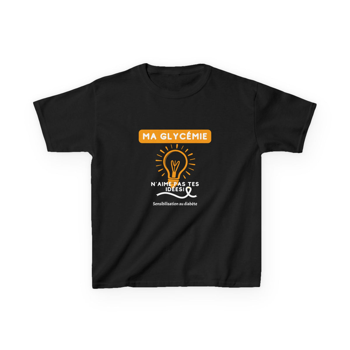 The Diabuddies Store My Blood Sugar Doesn't Agree (French) - Kids Tee My Blood Sugar Doesn't Agree (French) - Kids Tee: A humorous tee for the little warrior in your life. This "Ma glycémie n'aime pas tes idées" Kids' French Tee is a fun and relatable way
