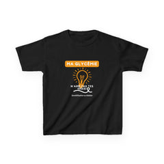 The Diabuddies Store My Blood Sugar Doesn't Agree (French) - Kids Tee My Blood Sugar Doesn't Agree (French) - Kids Tee: A humorous tee for the little warrior in your life. This "Ma glycémie n'aime pas tes idées" Kids' French Tee is a fun and relatable way