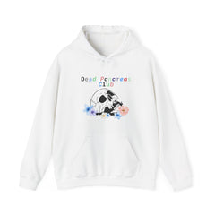 The Diabuddies Store Skull & Flowers, Dead Pancreas Club - Unisex Hoodie Skull & Flowers, Dead Pancreas Club - Unisex Hoodie: Cozy defiance! This unique hoodie blends skulls, flowers, and "Dead Pancreas Club" for a raw, humorous take on life with diabetes