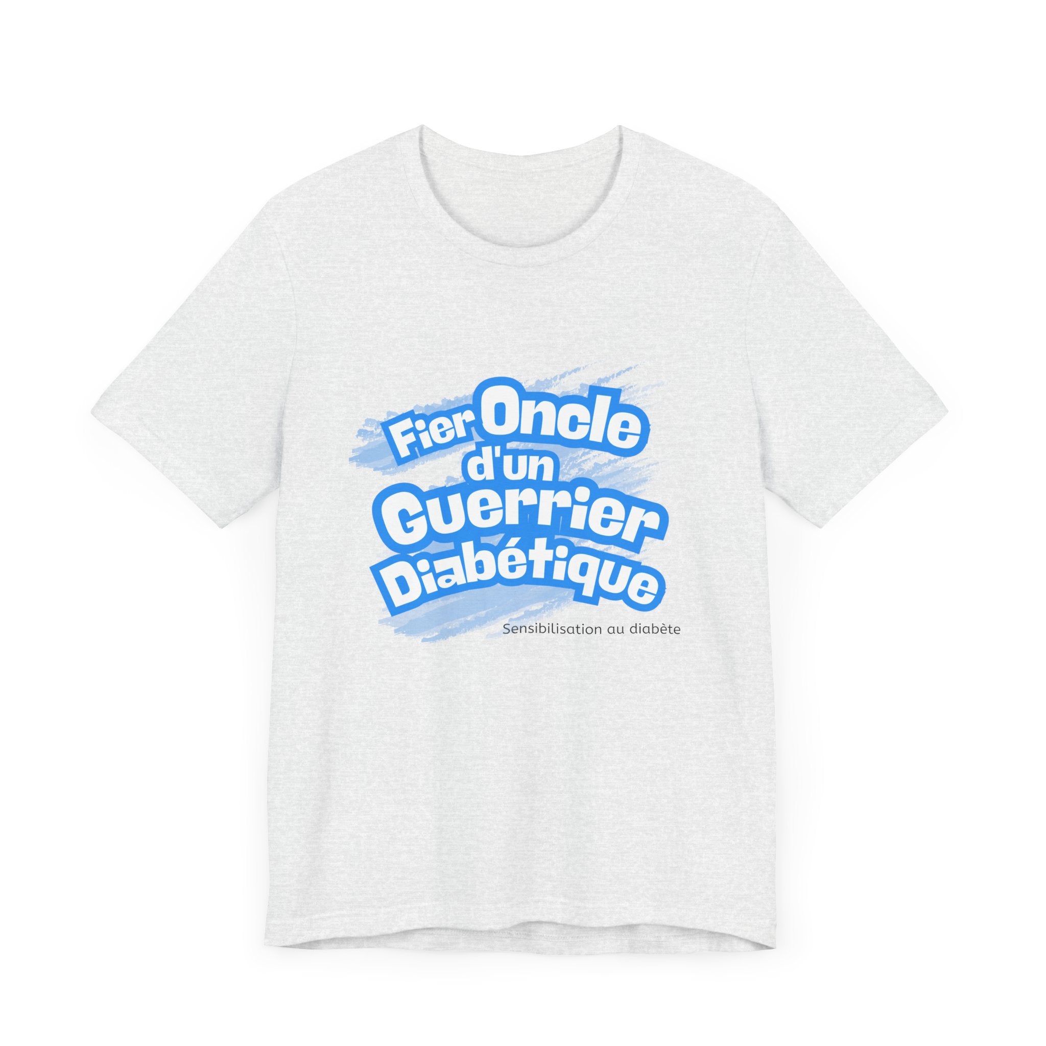 Proud Uncle of Diabetic Warrior (French/Nephew) - Unisex Tee The Diabuddies Store T-Shirts $22.50