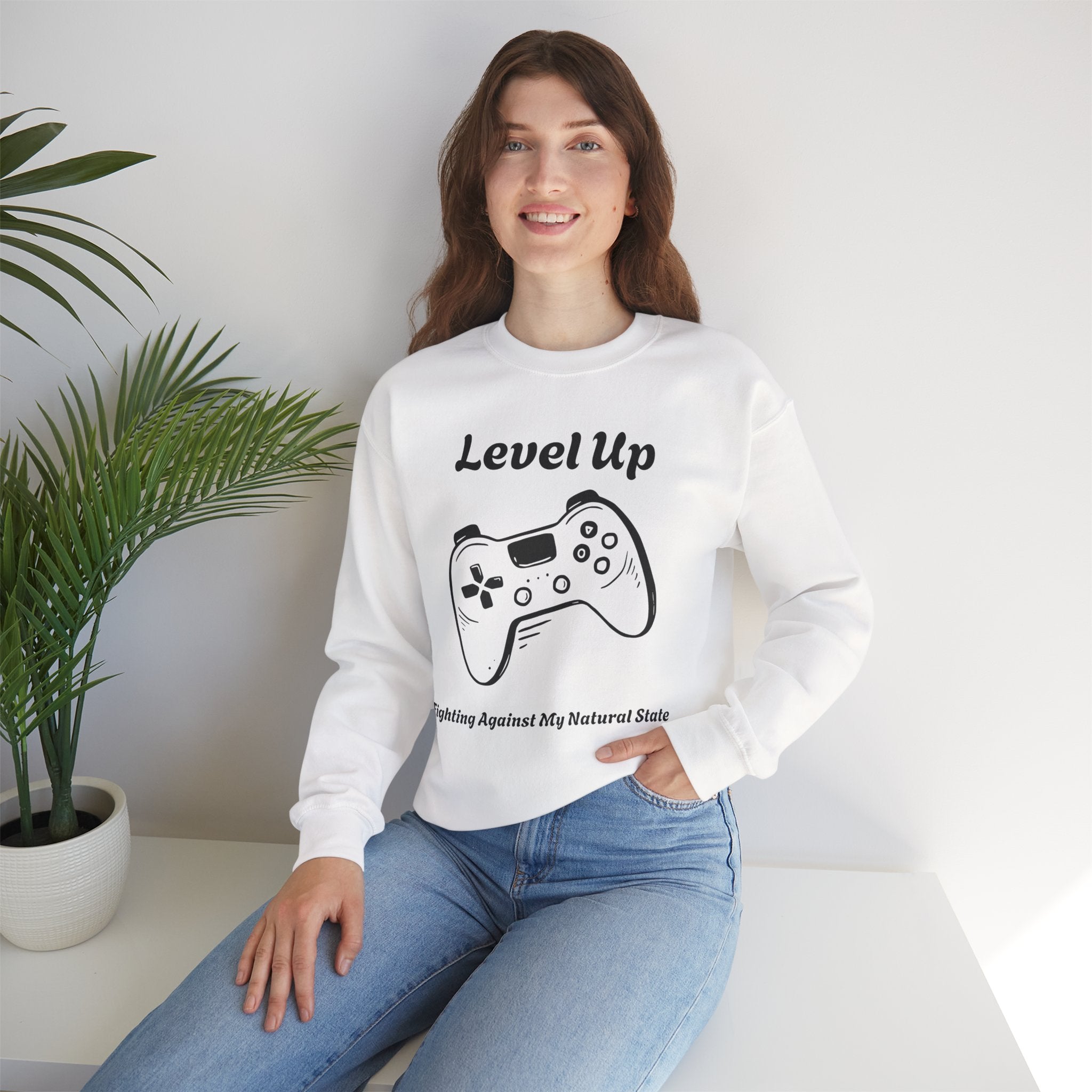 Level Up (Gaming Remote Control) - Unisex Sweatshirt The Diabuddies Store Sweatshirts $29.49