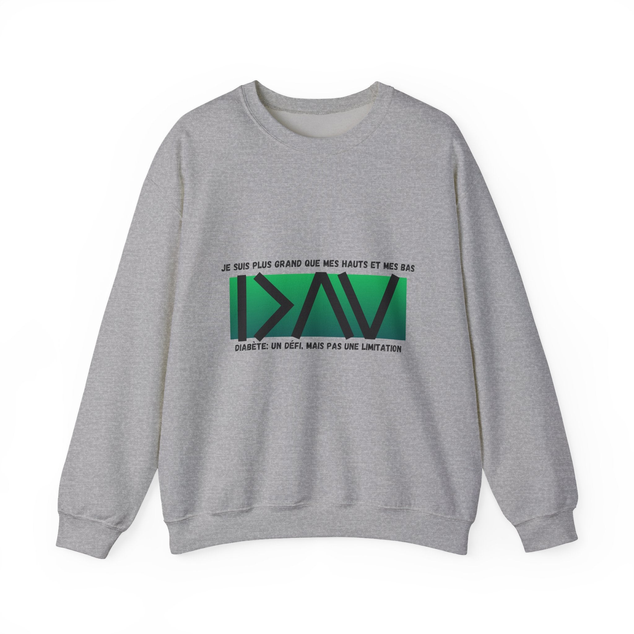 The Diabuddies Store Greater than (French/Green) - Unisex Sweatshirt Greater than (French/Green) - Unisex Sweatshirt: Sometimes, a single symbol says it all. Our Greater Than (French/Green) Unisex Sweatshirt features the powerful ">" symbol, representing