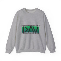 The Diabuddies Store Greater than (French/Green) - Unisex Sweatshirt Greater than (French/Green) - Unisex Sweatshirt: Sometimes, a single symbol says it all. Our Greater Than (French/Green) Unisex Sweatshirt features the powerful ">" symbol, representing