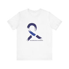 Diabetes Awareness Blue Ribbon (French) Unisex Tee The Diabuddies Store T-Shirts $22.50