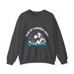 Skull & Blue Ribbon, Dead Pancreas Club (French) Sweatshirt The Diabuddies Store Sweatshirts $35.70