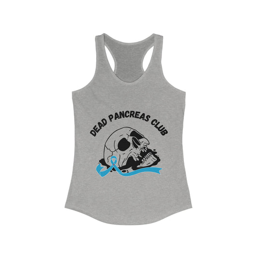 Skull & Blue Ribbon, Dead Pancreas Club - Racerback Tank The Diabuddies Store Tank Tops $19.96