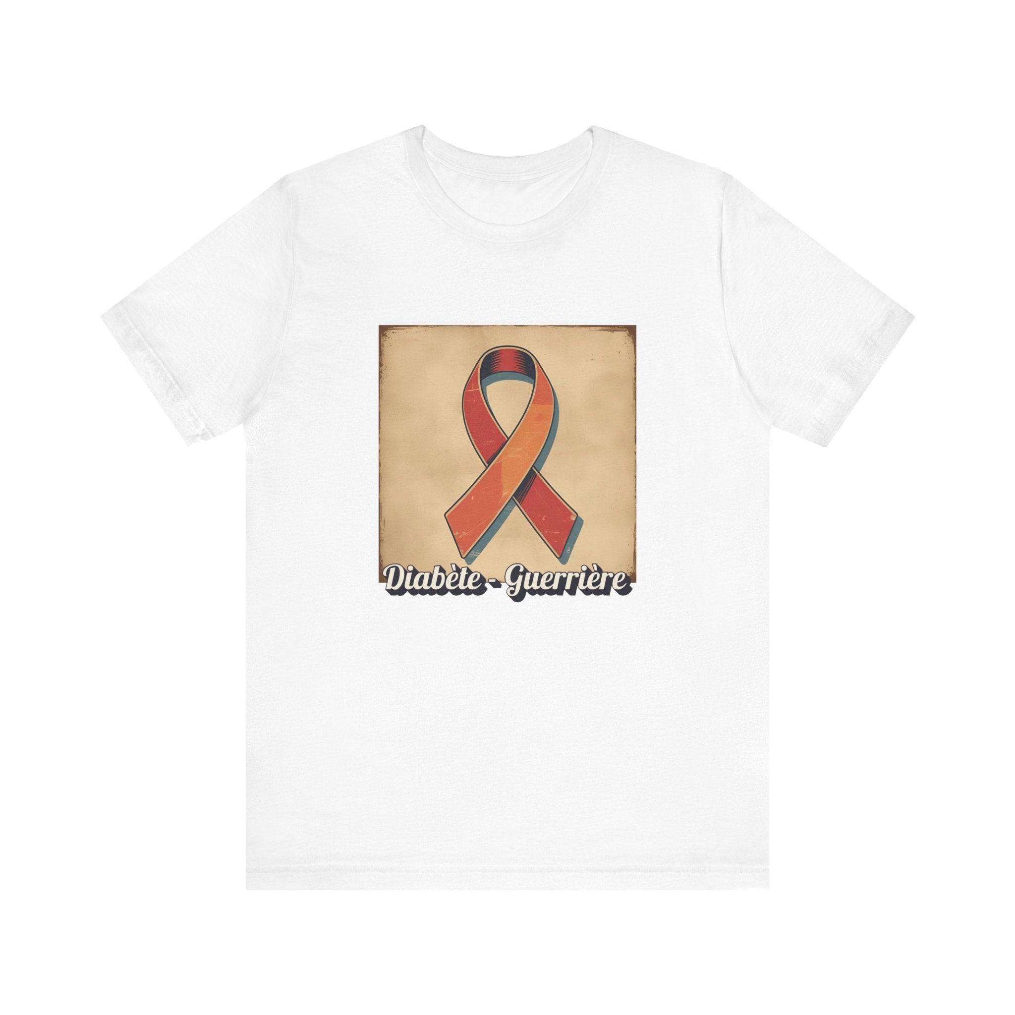 Diabetes Warrior, Retro Style (French/Guerrière) Unisex Tee The Diabuddies Store T-Shirts $22.50