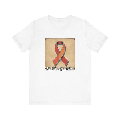 Diabetes Warrior, Retro Style (French/Guerrière) Unisex Tee The Diabuddies Store T-Shirts $22.50
