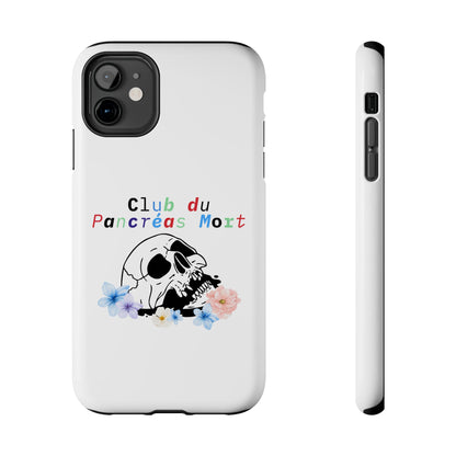 Skull & Flowers, Dead Pancreas Club (French) - Phone Cases The Diabuddies Store Mobile Phone Cases $18.23
