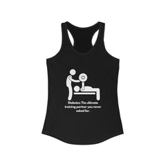 The Diabuddies Store Diabetes: Ultimate Training Partner - Racerback Tank Diabetes: Ultimate Training Partner - Racerback Tank: This tee is for those who see their diabetes journey as a challenge that builds strength, discipline, and resilience. Tank Tops