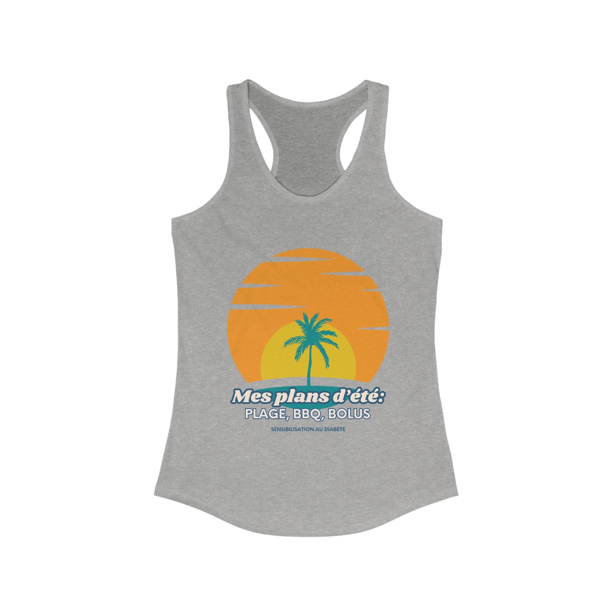 The Diabuddies Store My Summer Plans: Beach, BBQ, Bolus - Racerback Tank My Summer Plans: Beach, BBQ, Bolus - Racerback Tank: Sunshine, good times, and keeping those blood sugars in check! Our humorous nod to real life tank is the perfect wear for anyone