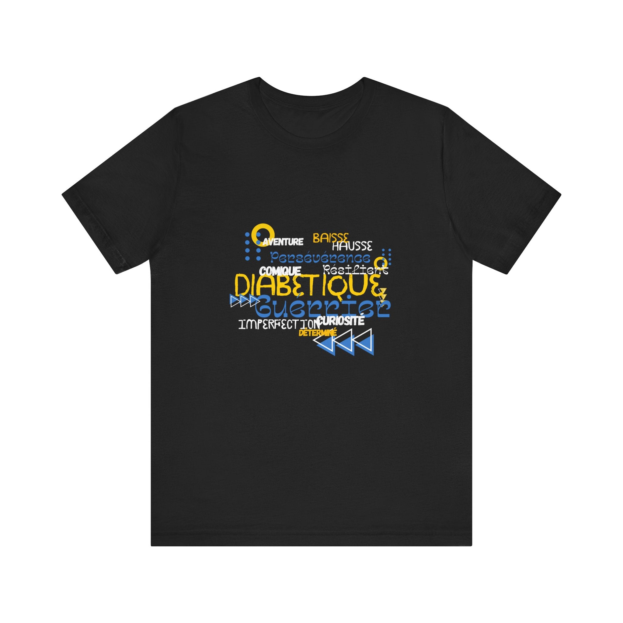 The Diabuddies Store Uplifted & Unleashed (French) - Unisex Tee Uplifted & Unleashed (French) - Unisex Tee: Embrace your strength, defy the odds. This tee is more than just a shirt; it's a vibrant testament to the diabetic warrior within. T-Shirts $30.27