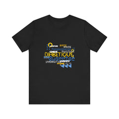 The Diabuddies Store Uplifted & Unleashed (French) - Unisex Tee Uplifted & Unleashed (French) - Unisex Tee: Embrace your strength, defy the odds. This tee is more than just a shirt; it's a vibrant testament to the diabetic warrior within. T-Shirts $30.27