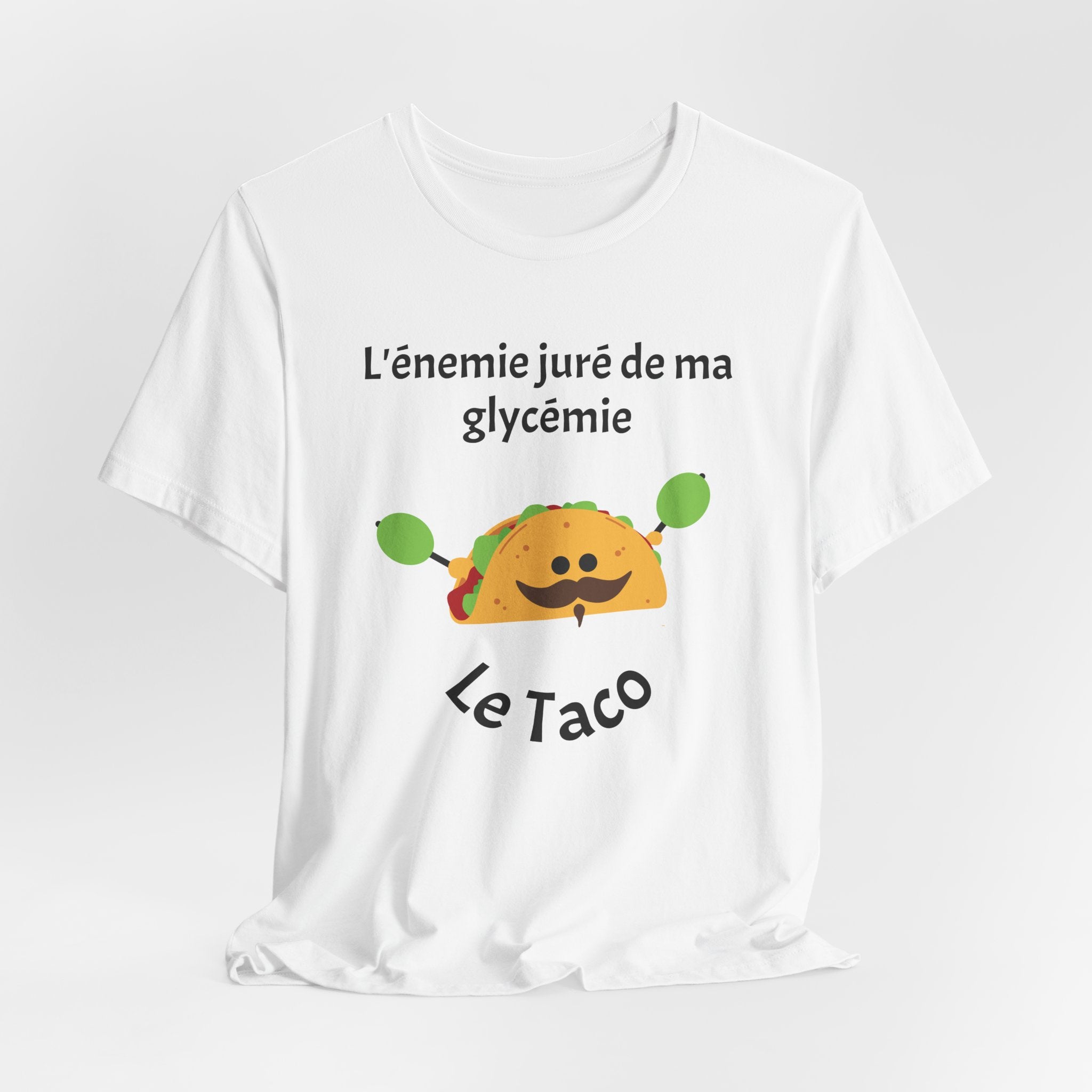 Blood Sugar's Arch Nemesis The Tacos (French) - Unisex Tee The Diabuddies Store T-Shirts $25.00