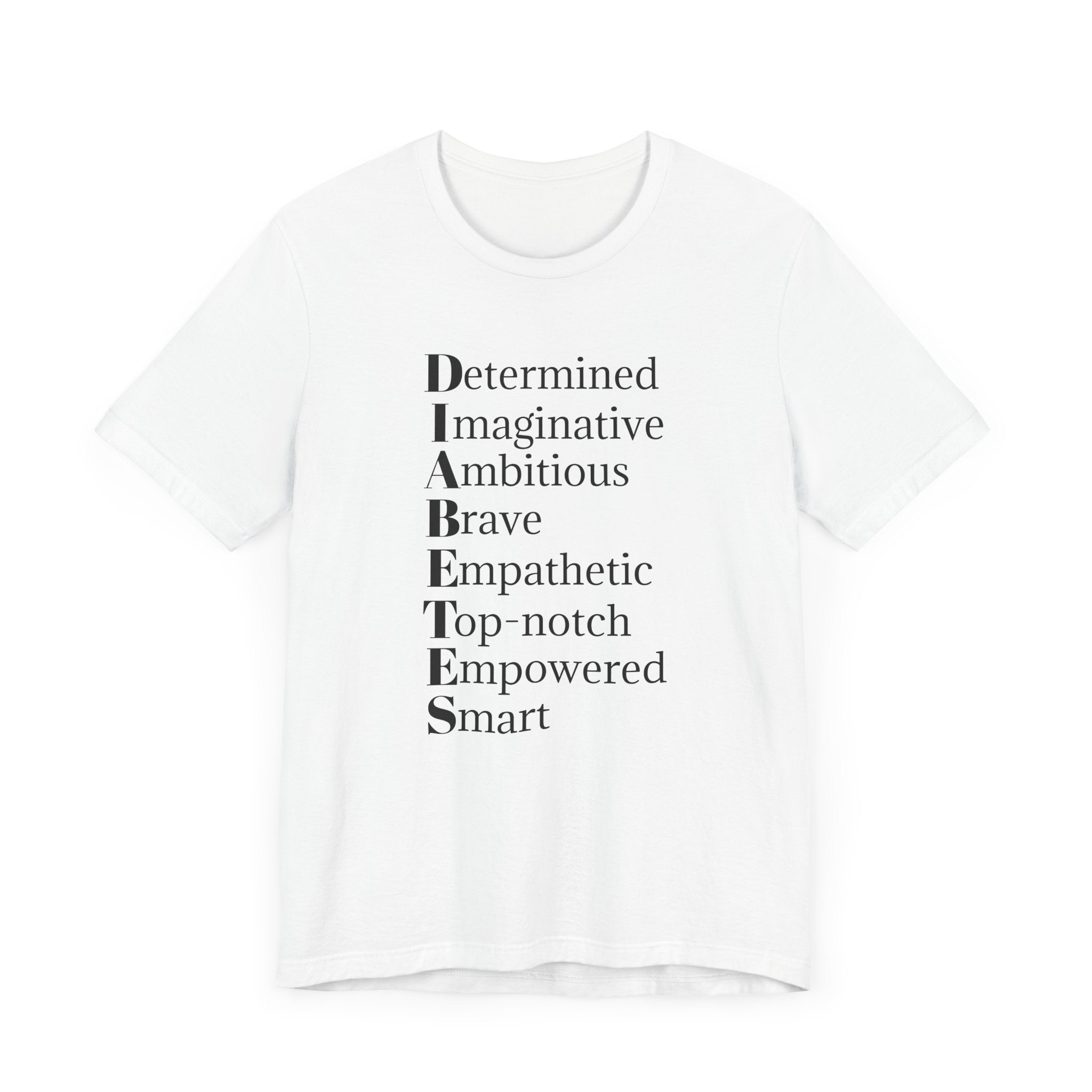 Diabetes: Qualities/Inspiring - Unisex Tee The Diabuddies Store T-Shirts $22.50