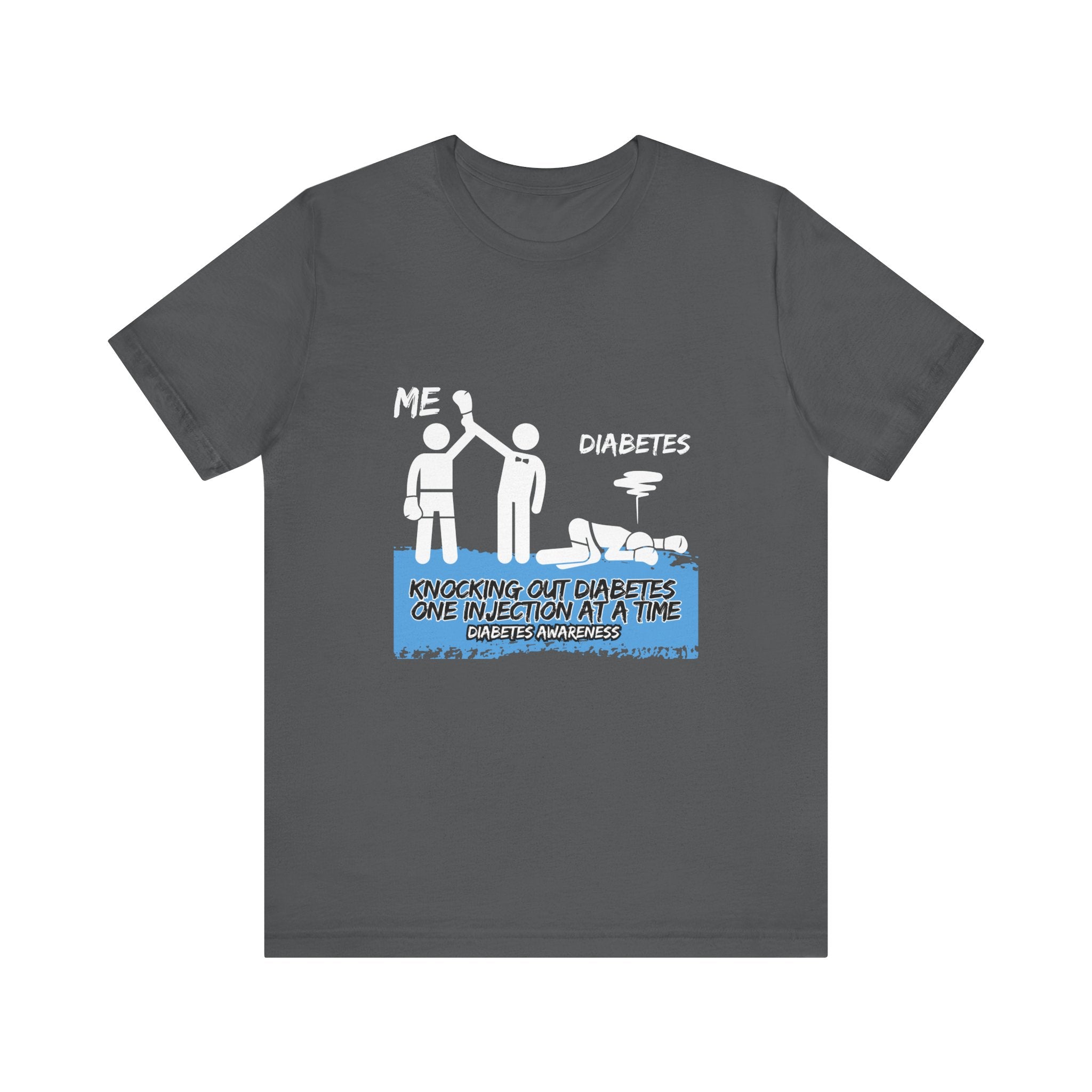 The Diabuddies Store Knocking out Diabetes - Unisex Tee Knocking out Diabetes - Unisex Tee: Make a bold statement with our Unisex Tee. This powerful shirt is for the fighters, the advocates, and the champions who face diabetes head-on every day. T-Shirts