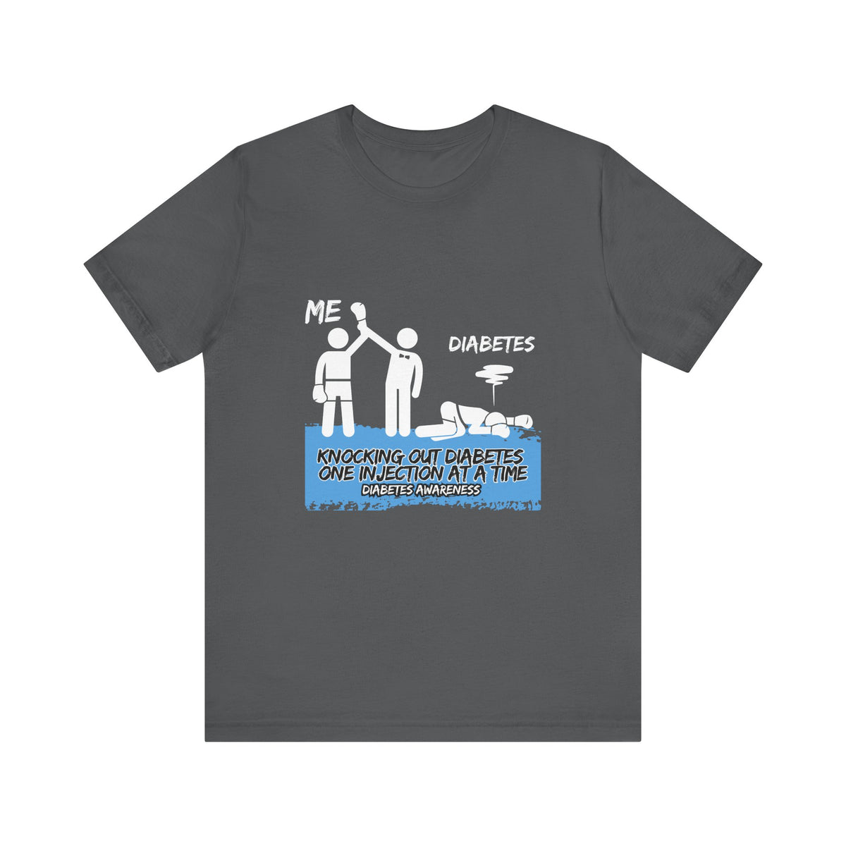 The Diabuddies Store Knocking out Diabetes - Unisex Tee Knocking out Diabetes - Unisex Tee: Make a bold statement with our Unisex Tee. This powerful shirt is for the fighters, the advocates, and the champions who face diabetes head-on every day. T-Shirts