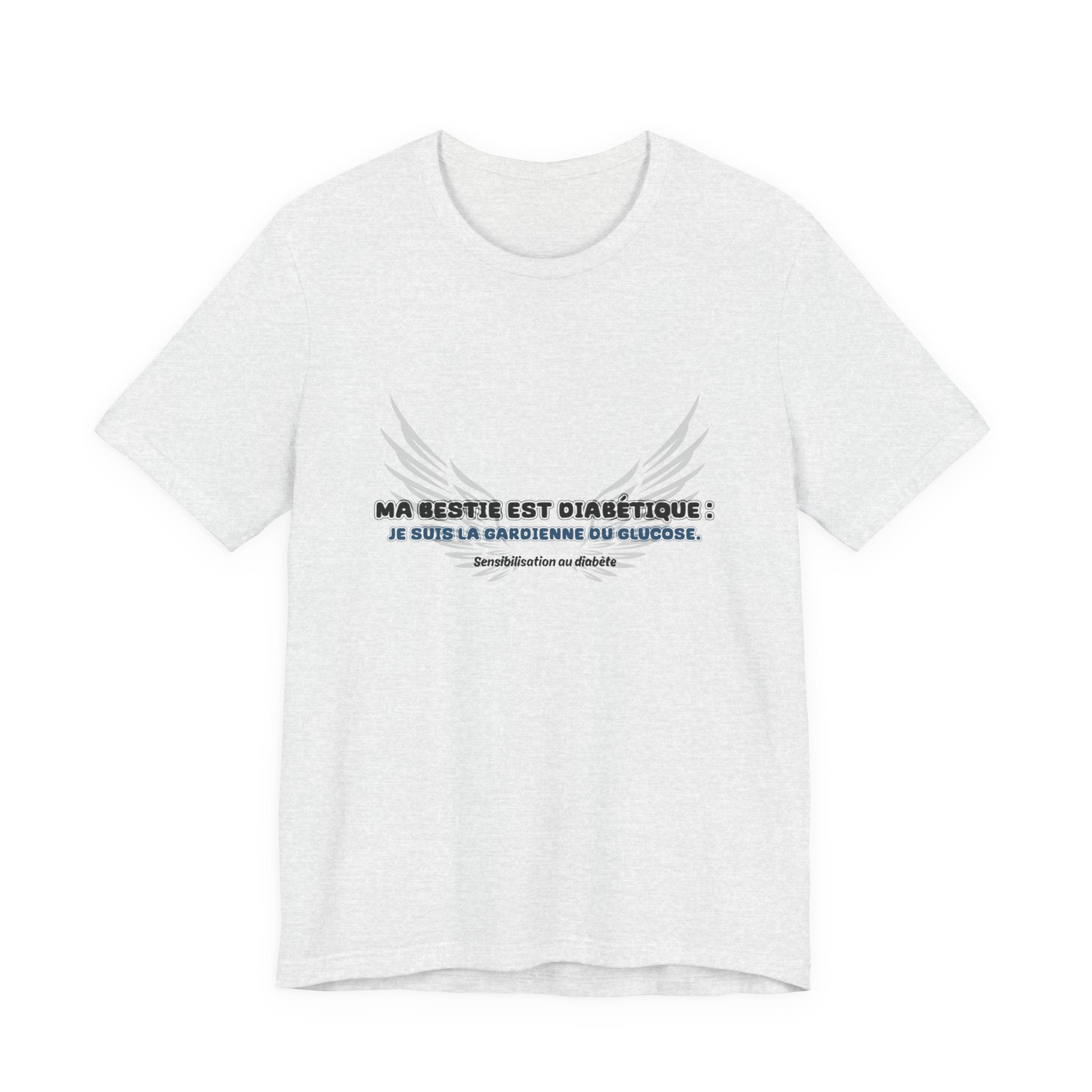 The Diabuddies Store My Bestie is Diabetic (French / Ma Bestie, Guardienne) - Unisex Tee My Bestie is Diabetic (French / Ma Bestie, Guardienne) - Unisex Tee: Celebrate your vital role! A proud declaration of your commitment and unique connection. T-Shirts
