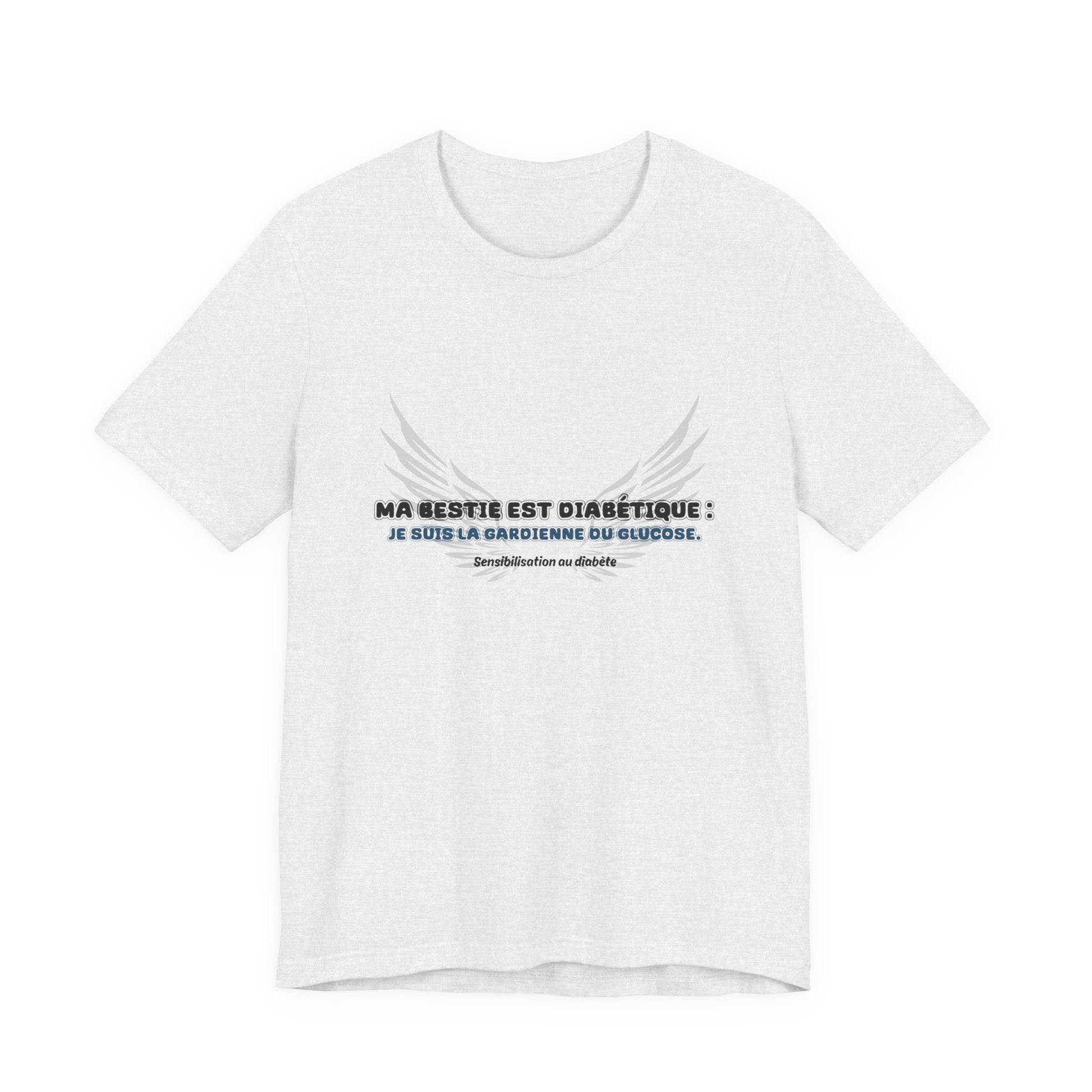 The Diabuddies Store My Bestie is Diabetic (French / Ma Bestie, Guardienne) - Unisex Tee My Bestie is Diabetic (French / Ma Bestie, Guardienne) - Unisex Tee: Celebrate your vital role! A proud declaration of your commitment and unique connection. T-Shirts