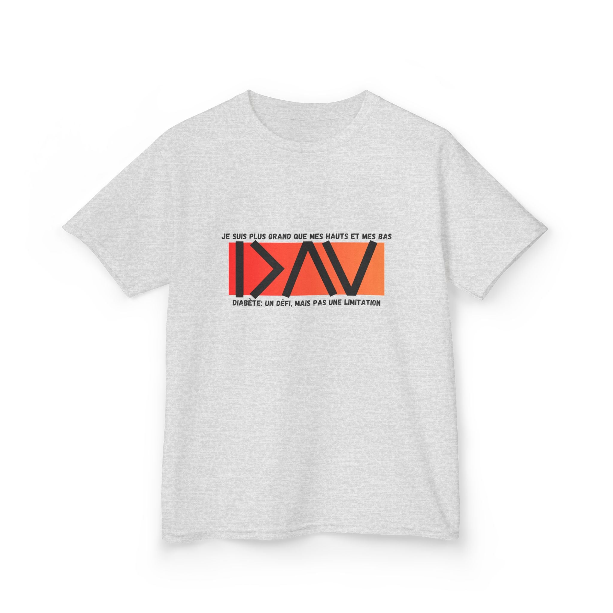 The Diabuddies Store Greater than (French/Orange) - Kids Tee Greater than (French/Orange) - Kids Tee: This isn't just a tee; it's a vibrant symbol for young individuals living with diabetes, reminding them that they are always "greater than" any challenge