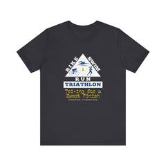 The Diabuddies Store Diabetes & Triathlon - Unisex Tee Diabetes & Triathlon - Unisex Tee: The "Tri-ing for a Sweet Finish" slogan is a powerful nod to both your athletic goals and your journey with diabetes. It's about achieving victory on your own terms.
