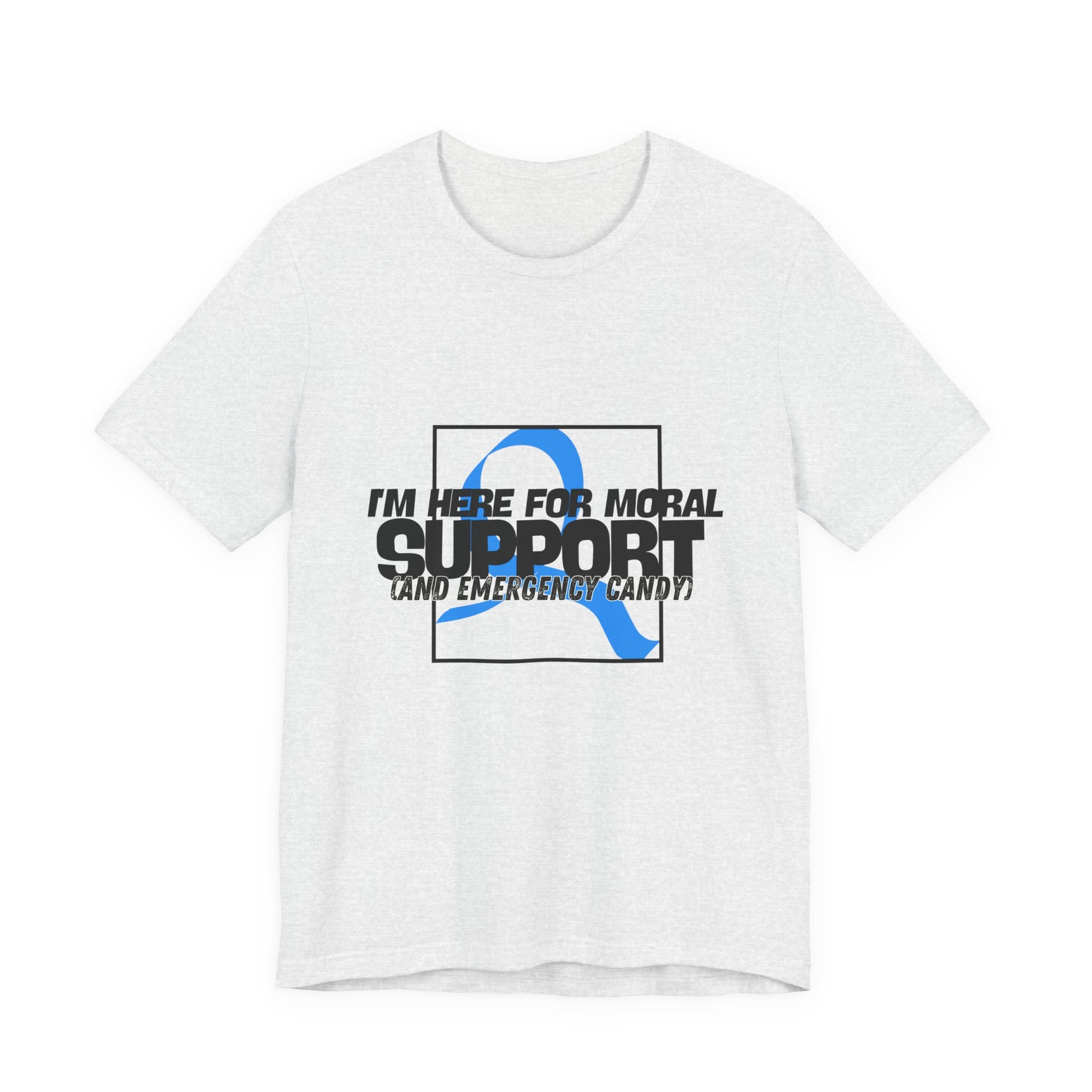 The Diabuddies Store Moral Support and Emergency Candy - Unisex Tee Moral Support and Emergency Candy - Unisex Tee: Being a friend to someone with diabetes means being ready for anything – from offering a listening ear to, well, having some emergency cand