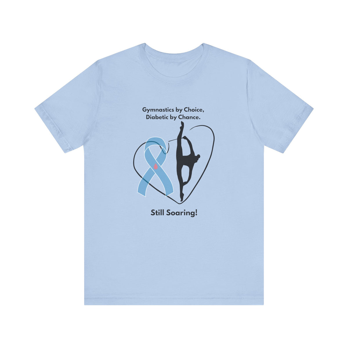 The Diabuddies Store Diabetes & Gymnastics - Unisex Tee Diabetes & Gymnastics - Unisex Tee: Defy expectations and tumble forward! This comfortable racerback tank is designed for the resilient gymnast who manages diabetes with grace and strength. Show the