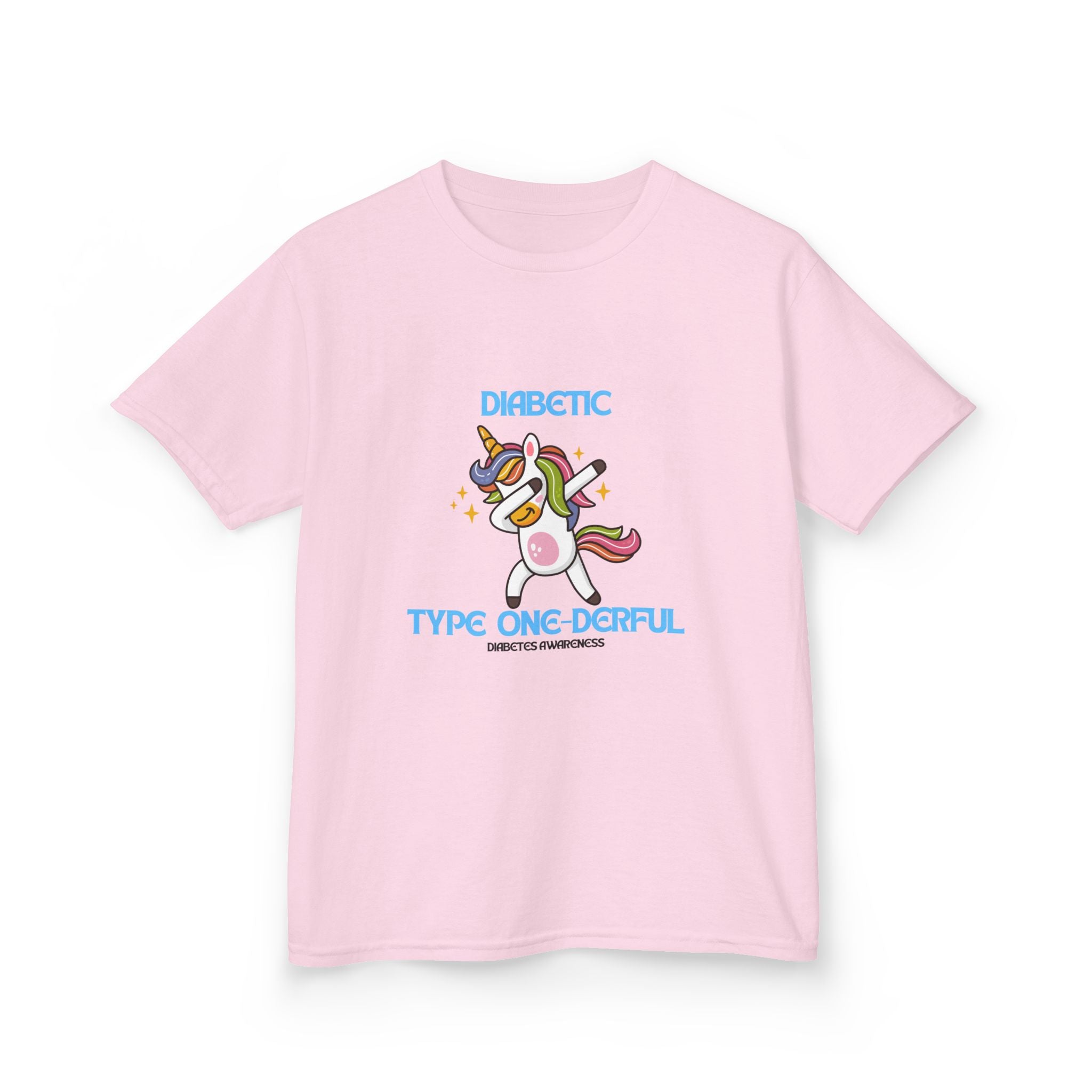 The Diabuddies Store Diabetes Type One-derful - Kids Tee Diabetes Type One-derful - Kids Tee: This Tee is a celebration of strength and uniqueness! Let your child proudly declare their "Type One-derful" spirit with a smile. T-Shirts $19.22