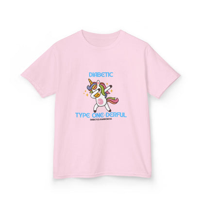The Diabuddies Store Diabetes Type One-derful - Kids Tee Diabetes Type One-derful - Kids Tee: This Tee is a celebration of strength and uniqueness! Let your child proudly declare their "Type One-derful" spirit with a smile. T-Shirts $19.22