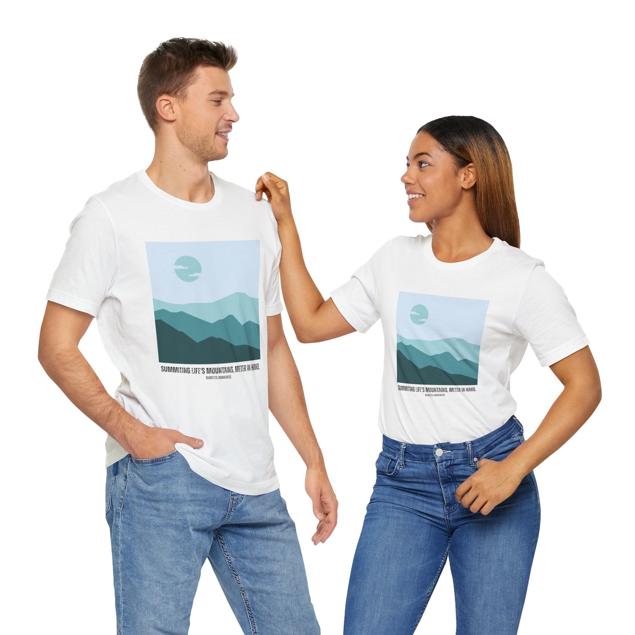 Summiting Life's Mountains, Meter in Hand - Unisex Tee The Diabuddies Store T-Shirts $22.50