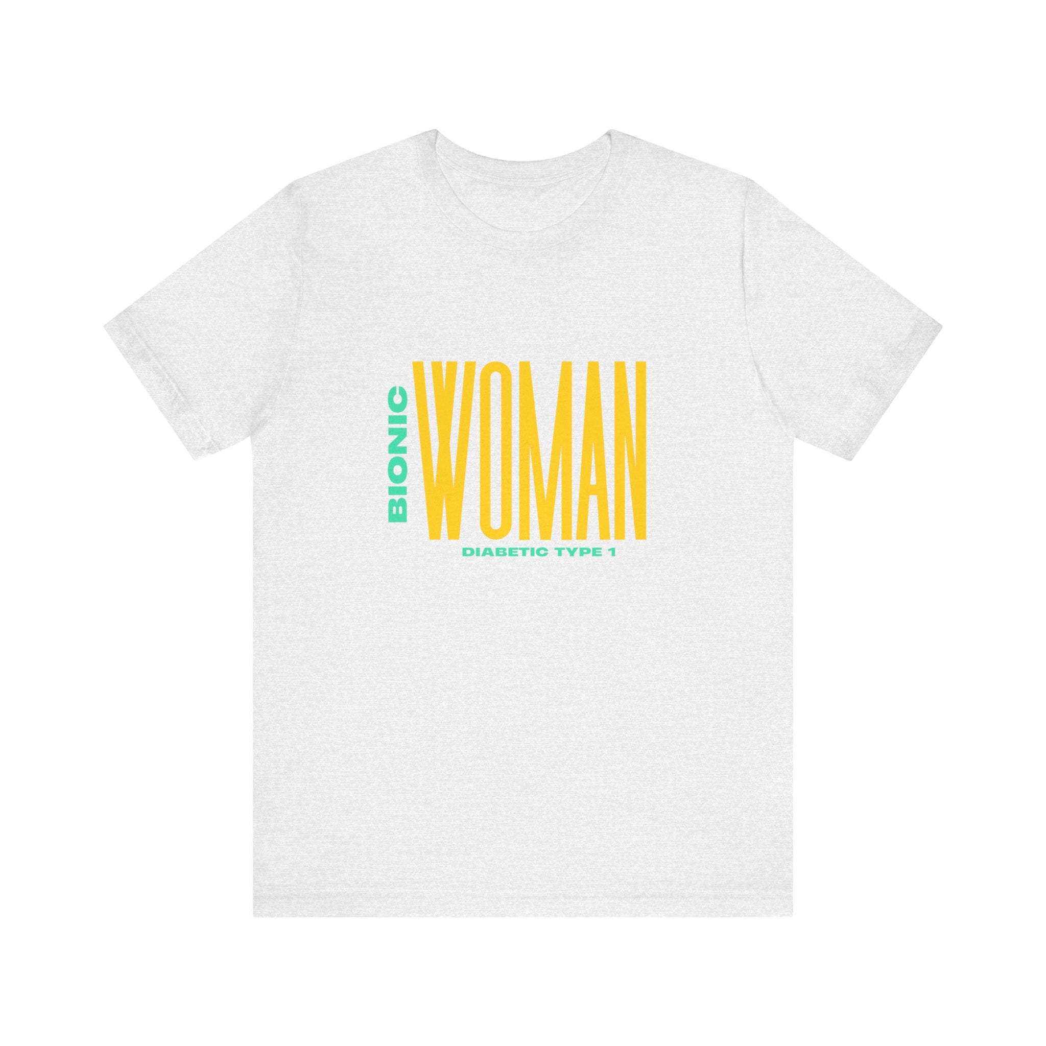 The Diabuddies Store Bionic Woman (Diabetes) - Unisex Tee Bionic Woman (Diabetes) - Unisex Tee: Unleash your inner Bionic strength! This Unisex Tee is a powerful statement of resilience, strength, and modern-day heroism for anyone living with Type 1 Diabe