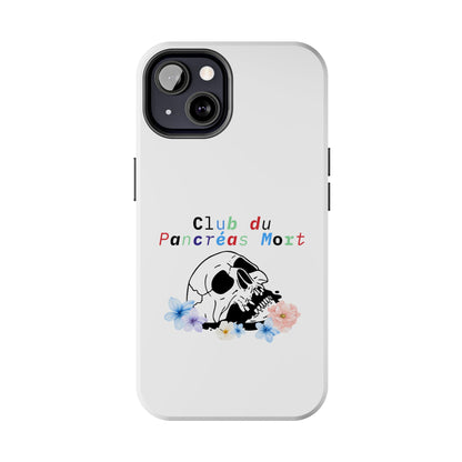 Skull & Flowers, Dead Pancreas Club (French) - Phone Cases The Diabuddies Store Mobile Phone Cases $18.23