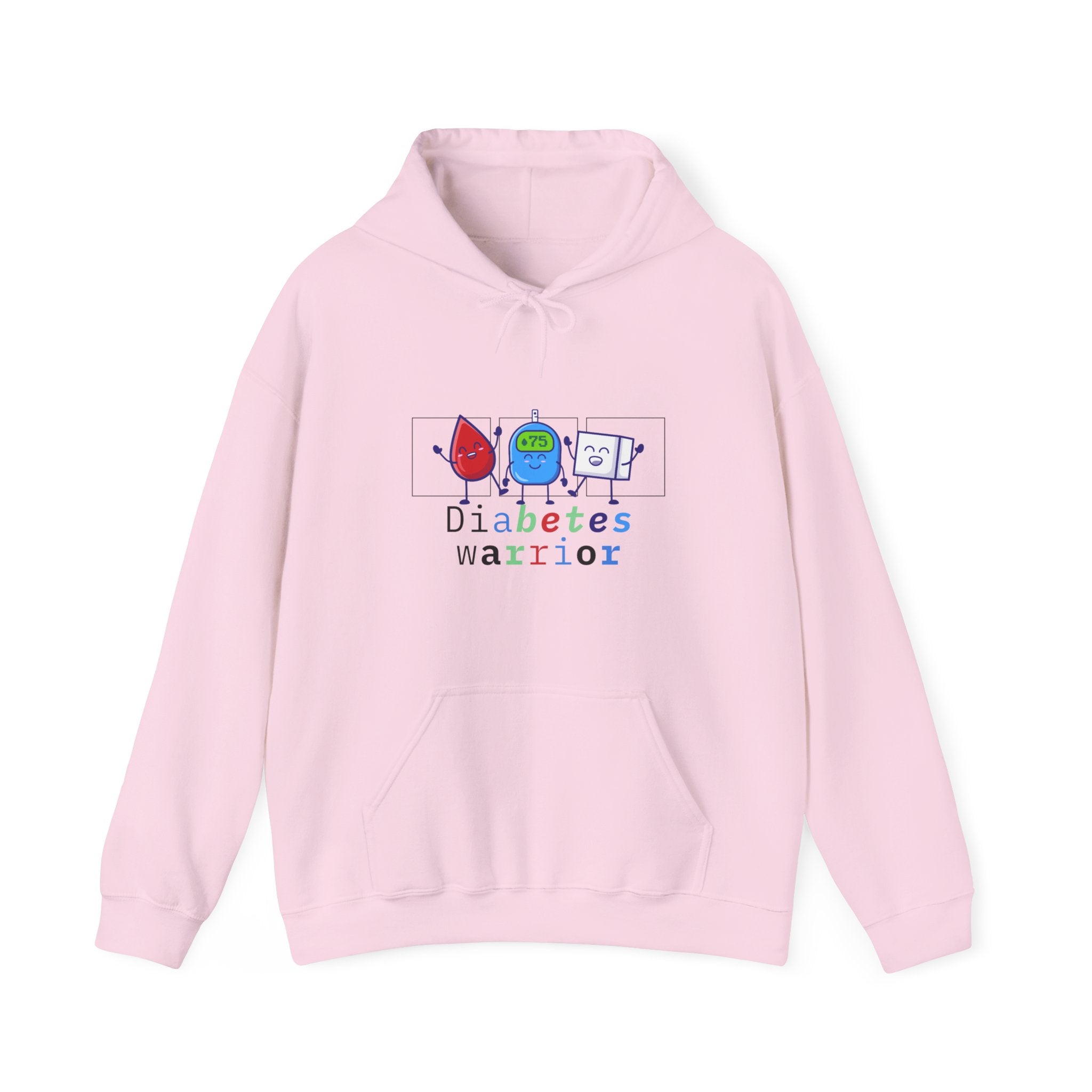The Diabuddies Store Diabetes Warrior (w/Icons) - Unisex Hoodie Diabetes Warrior (w/Icons) - Unisex Hoodie: Unleash the hero within! This dynamic and cozy "Diabetes Warrior (w/Icons)" Unisex Hoodie celebrates the incredible strength and resilience of thos