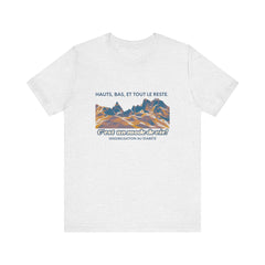 The Diabuddies Store Highs, Lows, and Everything in Between (French) - Unisex Tee Highs, Lows, and Everything in Between (French) - Unisex Tee: Life's a rollercoaster, and this tee gets it! Our "Highs, Lows, and Everything in Between" French shirt is for