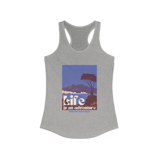 The Diabuddies Store Life is an Adventure, Ocean View - Racerback Tank Life is an Adventure, Ocean View - Racerback Tank: Embrace the call of the wild with our "Life is an adventure" Tank. This Tank is for anyone who finds their soul in the great outdoors
