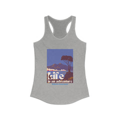 The Diabuddies Store Life is an Adventure, Ocean View - Racerback Tank Life is an Adventure, Ocean View - Racerback Tank: Embrace the call of the wild with our "Life is an adventure" Tank. This Tank is for anyone who finds their soul in the great outdoors