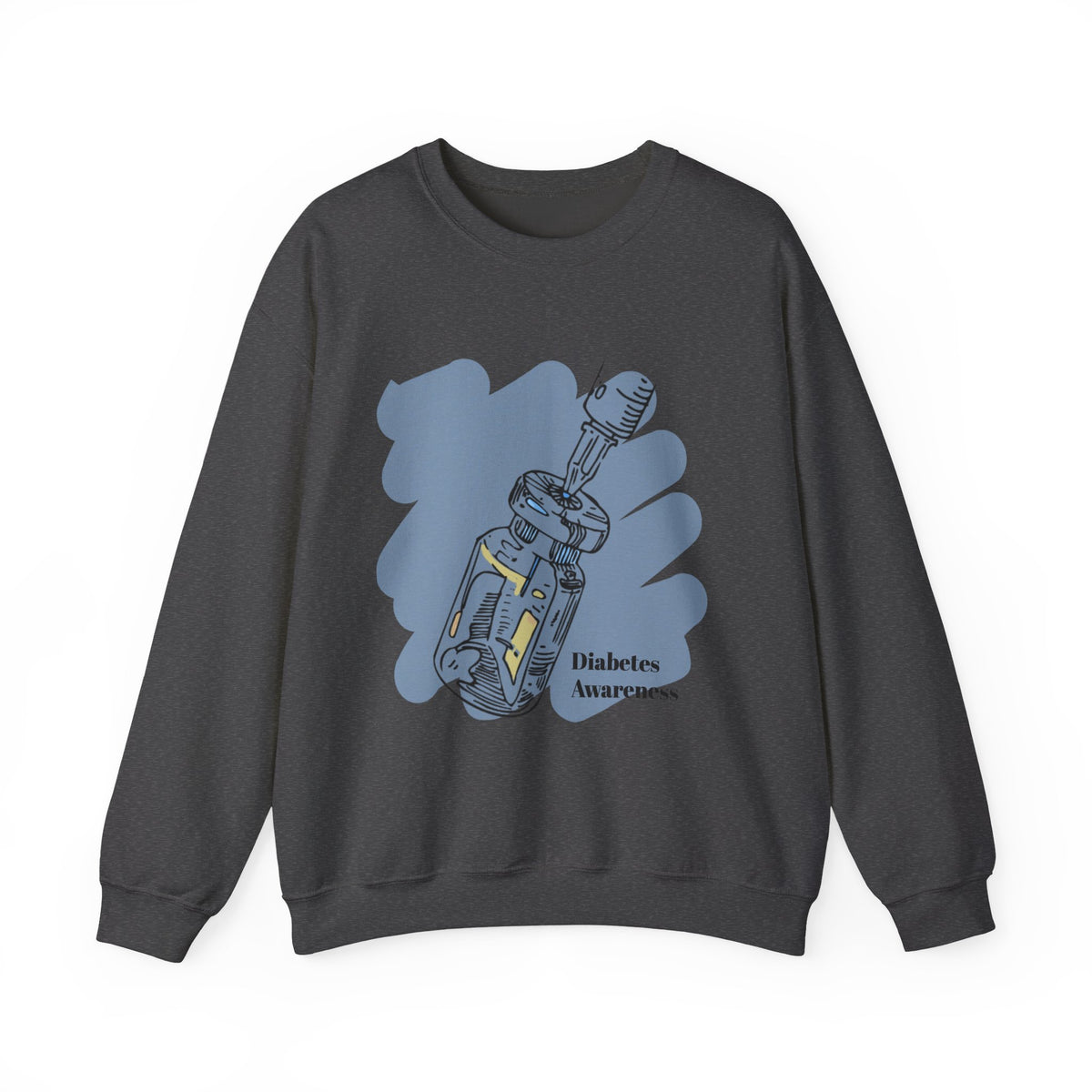 The Diabuddies Store Diabetes Awareness, Insulin Vial - Unisex Sweatshirt Diabetes Awareness, Insulin Vial - Unisex Sweatshirt: A symbol of life, a statement of awareness. Our Sweatshirt is designed to spark conversations and spread vital understanding. S